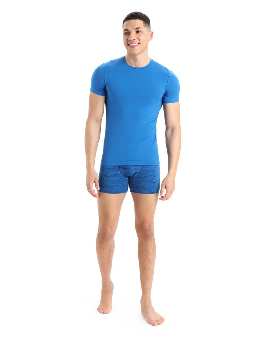 Sous Vêtement Icebreaker Merino Anatomica Boxers With Fly Homme Bleu Marine | FR 1304SGLO